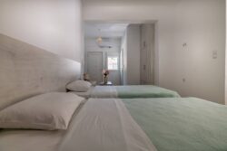 Irini apartments, the bedroom and the main entrance